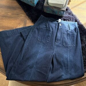 Halara High Waist Wide-Legged Front Zip Jean NWOT Size S